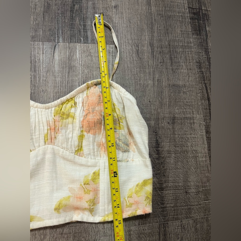 AMERICAN EAGLE Smocked Floral Tropical Tank Top - Picture 3 of 5